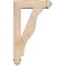 Ekena Millwork Funston Arts and Crafts Smooth Bracket w/ Offset Brace, Douglas Fir, 5 1/2"W x 18"D x 30"H BKT0604X18X30FST03SDF - alternate 2